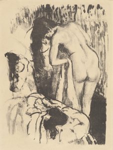 Mujer Desnuda de Pie, Secándose, c. 1890 de Edgar Degas