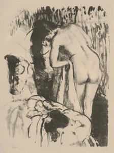 Mujer Desnuda de Pie, Secándose