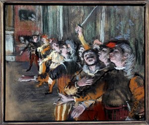 Extras de pastel o coristas en monotipo de Edgar Degas (1834-1917) 1877. París, museo de Orsay de Edgar Degas
