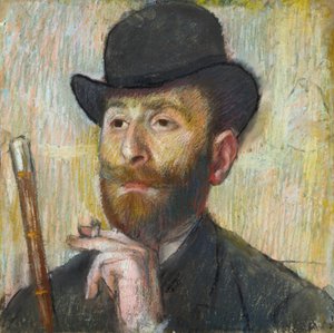 Retrato del pintor francés Zakar Zakarian de Edgar Degas