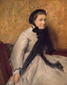 Retrato de una mujer en gris de Edgar Degas