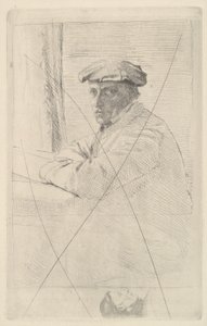 Retrato del grabador Joseph Tourny, 1857 de Edgar Degas