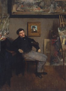 Retrato del pintor Tissot de Edgar Degas