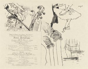 Programa de la Soirée Artistique de Edgar Degas