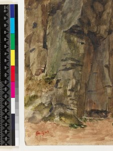 Rocas en Bagnoles-De-L"Orne, antes de 1917 de Edgar Degas
