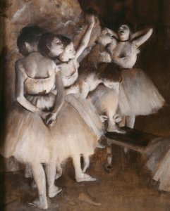 Ensayo de un ballet en el escenario de Edgar Degas