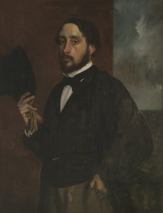 Autorretrato con sombrero levantado, ca 1863 de Edgar Degas