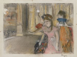 Cantantes en el escenario de Edgar Degas