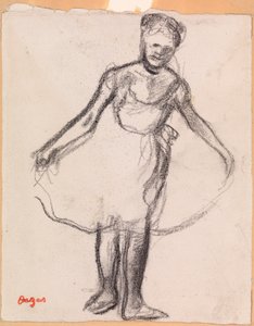 Bailarina de pie con falda tutú de Edgar Degas