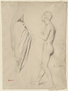 Estudio para "Dante y Virgilio", c.1856-57 de Edgar Degas