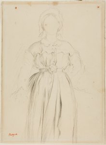 Estudio para un retrato de Marguérite de Gas de Edgar Degas