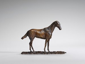 Estudio de un Mustang, cera original de 1860s, fundido en 1921 de Edgar Degas