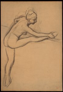 Studie eines Aktes (Tänzerin an der Barre) de Edgar Degas