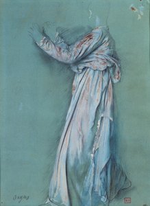 Estudio de una mujer drapeada para "Semiramis" (ca. 1860 - 62) de Edgar Degas