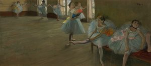 Bailarinas en una sala de ensayo. Alrededor de 1880 de Edgar Degas
