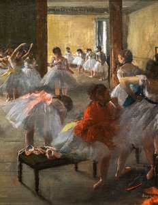 La clase de danza (detalle) de Edgar Degas