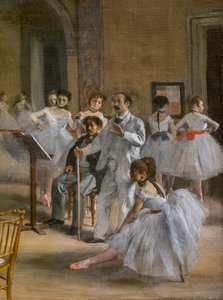 La lección de danza (detalle) de Edgar Degas