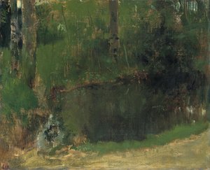 El estanque en el bosque, ca 1868