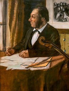 El violonchelista Louis-Marie Pilet (detalle). Alrededor de 1868-1869. de Edgar Degas