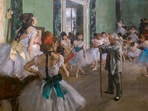 La clase de danza (detalle) de Edgar Degas
