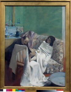 El pedicuro. Un doctor examina los pies de una joven. Pintura de Edgar Degas (1834-1917). 1873. Dim 0.61 x 0.46 m. París, Museo de Orsay de Edgar Degas