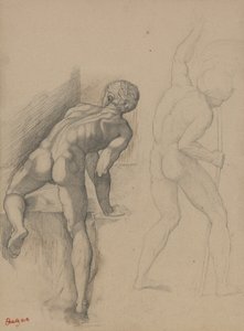 Dos hombres desnudos, 1856-57