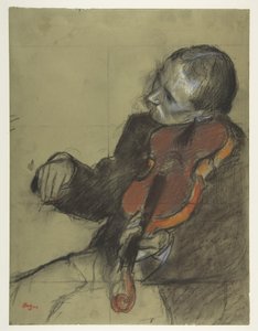 Violinista, estudio para «La lección de danza» de Edgar Degas