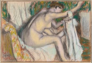 Mujer secándose el brazo de Edgar Degas
