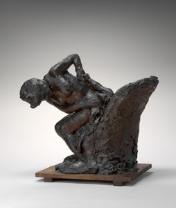 Mujer sentada, limpiándose la cadera izquierda de Edgar Degas