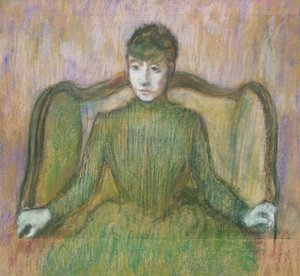 Mujer sentada en un sillón, c.1864 de Edgar Degas