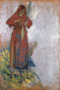 Mujer desnudándose de Edgar Degas