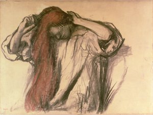 Mujer peinándose de Edgar Degas
