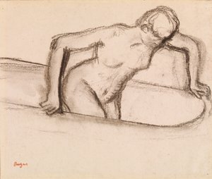 mujer en tina de Edgar Degas