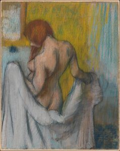 Frau mit einem Handtuch