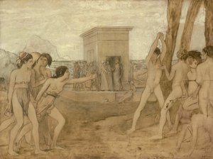 Jóvenes espartanas desafiando a los chicos, c. 1860