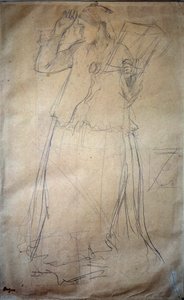 Joven mujer cantando en la mina de plomo de Edgar Degas