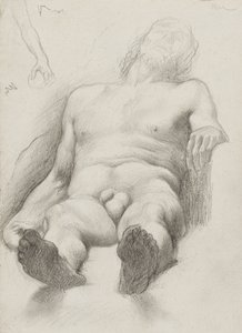 Estudio - Hombre Desnudo Acostado, 1856-58