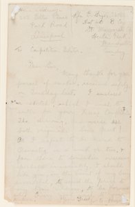 Carta al editor de un concurso de periódico, 1914-18 de Edgar Fryer