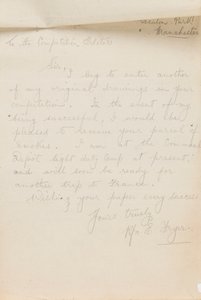 Carta al editor de un concurso de periódico, 1917 de Edgar Fryer
