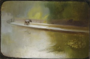 Buenos días: The Glamorgan Canal (óleo sobre tabla) de Edgar Herbert Thomas