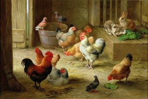 Escena de granja de Edgar Hunt