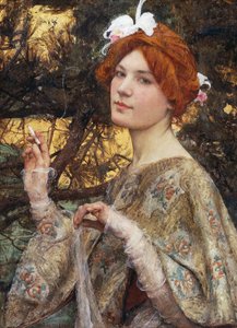 Dama con orquídea