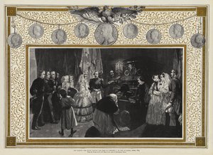 Su Majestad la Reina visitando la Tumba de Napoleón I en los Inválidos, París, 1855 de Edgar Melville Ward
