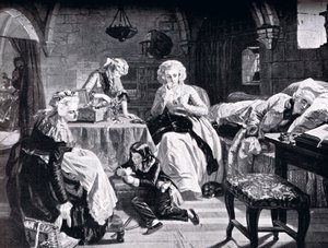Luis XVI y su familia en el Chateau du Temple, de la 