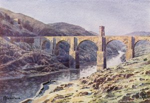 Norte de España: Alcántara (litografía en color)