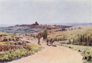 Norte de España: Ávila, desde el noroeste (litografía en color) de Edgar T. A. Wigram