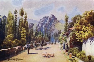 Norte de España: En el puerto de Pajares, cerca de Pola de Gordon (litografía en color) de Edgar T. A. Wigram