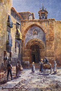 Norte de España: Salamanca, Iglesia de San Martín (litografía en color) de Edgar T. A. Wigram
