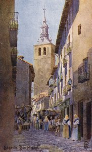 Norte de España: Segovia, Iglesia de San Miguel (litografía en color) de Edgar T. A. Wigram