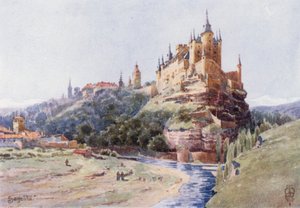 Norte de España: Segovia, El Alcázar (litografía en color) de Edgar T. A. Wigram
